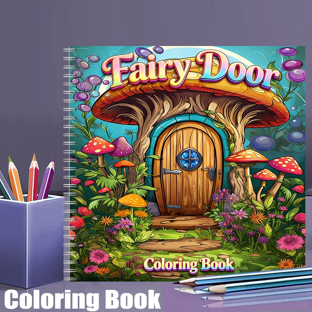 Adult Coloring Book Stress Relief - Yetişkinler için Boyama Kitabı Peri Kapısı