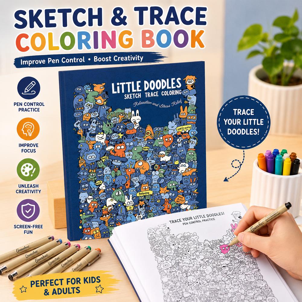 Adult Coloring Book Stress Relief - Çizim ve Boyama Kitabı, Küçük Çizimler,