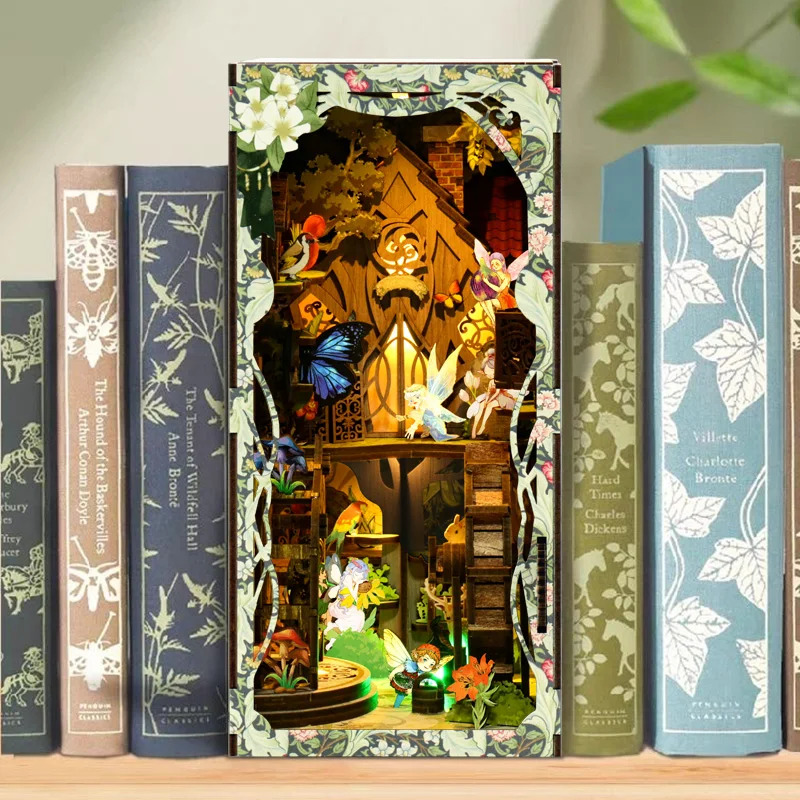 Kendin Yap Ahşap 3D Kitap Köşe - Diy Wooden Book Nook Kit Shelf Insert incelemesi ve fiyatı