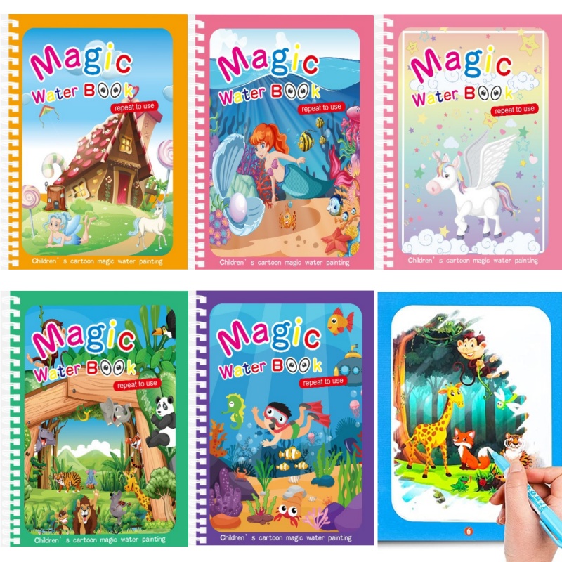 Sihirli Su Çizim Kitabı çocuk  - Reusable Water Magic Coloring Book incelemesi ve fiyatı