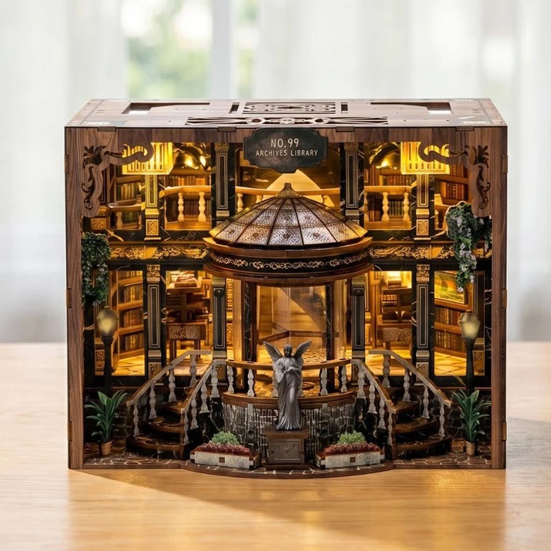 3D Model Kit Işıklı Kitap Ayra - Diy Wooden Book Nook Kit Shelf Insert incelemesi ve fiyatı