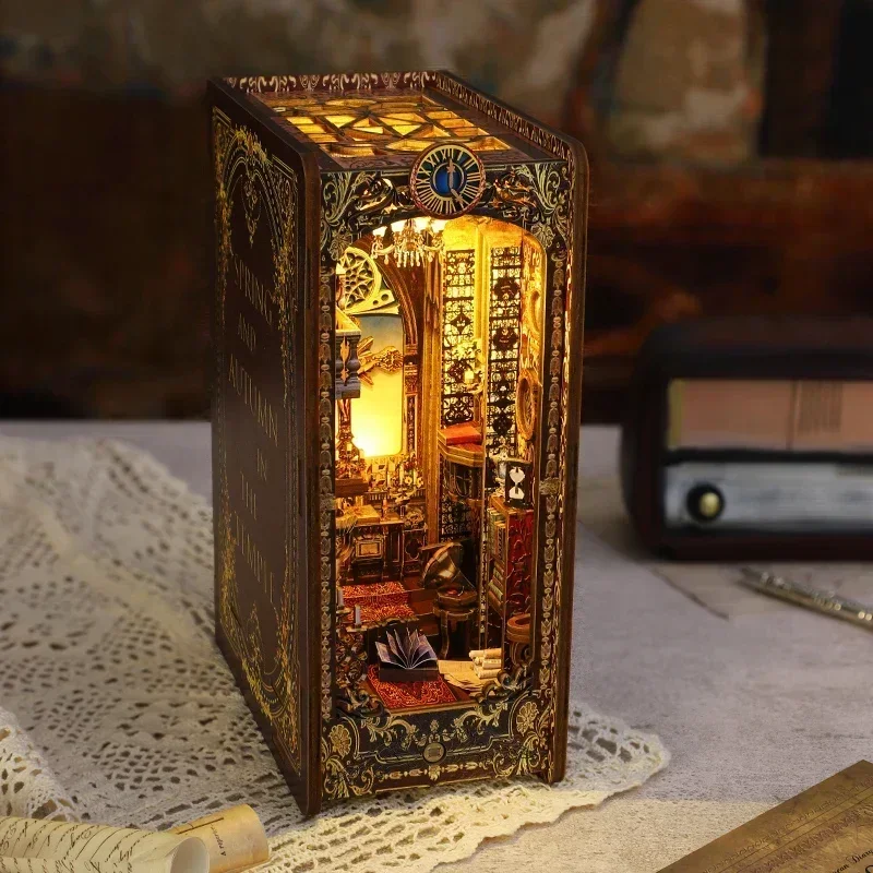 DIY Ahşap Kitap Köşesi Raf Ekl - Diy Wooden Book Nook Kit Shelf Insert incelemesi ve fiyatı
