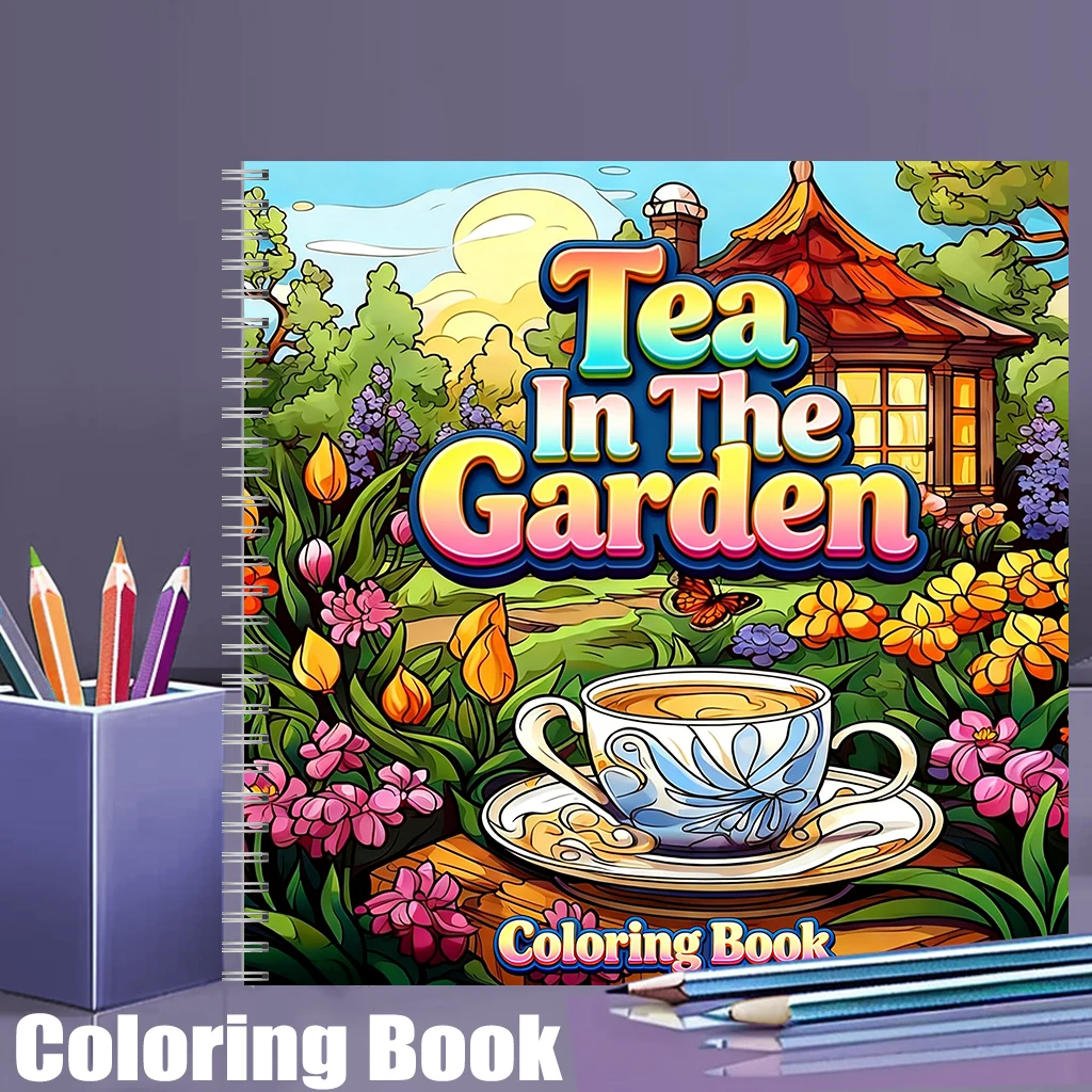 Bahçelerde Çay İçmek Yetişkinl - Adult Coloring Book Stress Relief incelemesi ve fiyatı